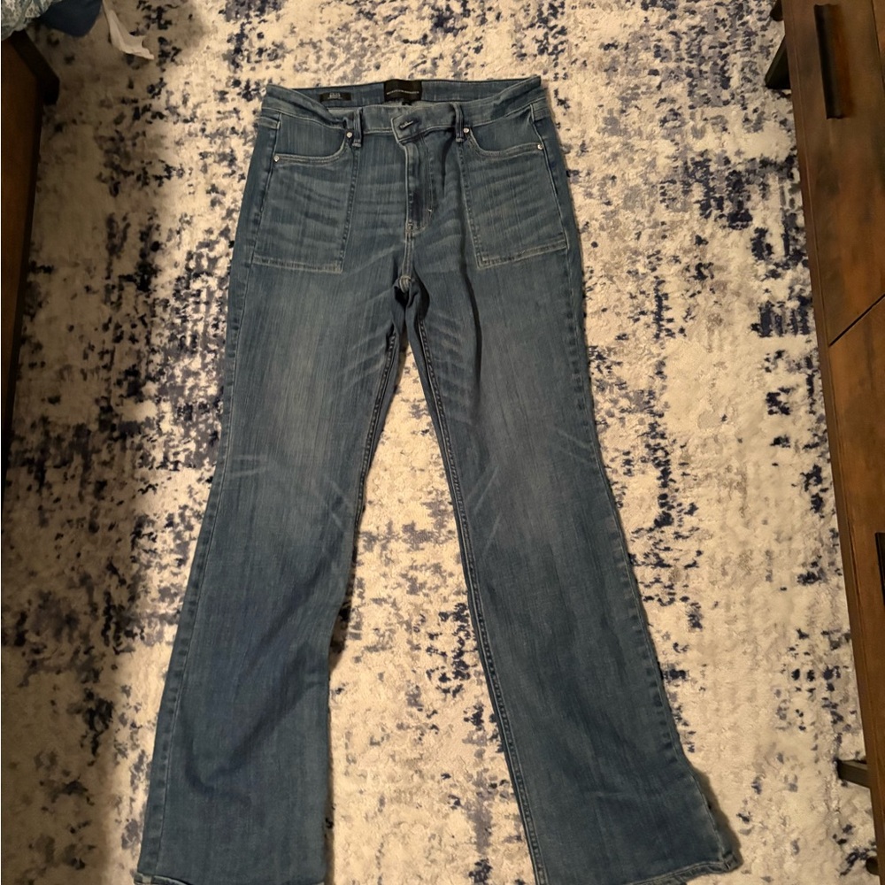 White House Black Market Blue Flare Jeans